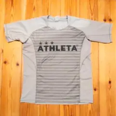 ATHLETA 半袖シャツ グレー ボーダーのサムネイル