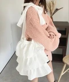 apres jour フリル付きショルダーバッグ