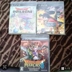 PS3　ソフト 3本セット　ビルダーズ　海賊無双3 ヒーローズⅡ