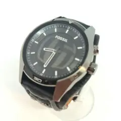 美品【稼動品】FOSSIL/フォッシル　腕時計　レザーベルト　ブラックのサムネイル