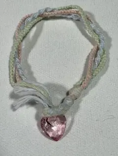 ハンドメイド ブレスレット ハートチャーム