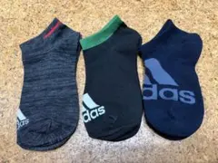 未使用 アディダス☆くるぶしソックス 3足セット 19〜21
