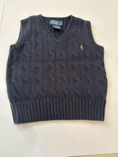 ラルフローレン ケーブルニットベスト 18M ネイビー