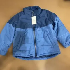 新品未使用　branshes ダウンコート 中綿　130 青　フードなし