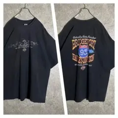 アメカジ風 ROUTE 66 両面ビッグプリント アームロゴ トレーナー L 黒