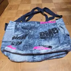 Blue Moo ショルダーバッグ デニム風中古