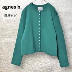 人気 現行タグ アニエスベー プレッションカーディガン 定番 希少カラー 裏起毛