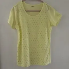 Kappa 半袖Tシャツ ライトイエロー ドット柄　Lサイズのサムネイル