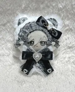 着ぐるみ　くま　ぬい服　ちびぐるみ　11センチ　フープ付き　白　レース