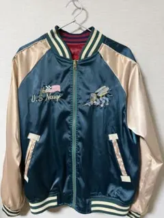 U.S. Navy スカジャン ダークグリーン　Mサイズ