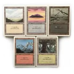 3ED 基本土地 英語約40枚 基本地形 第3版 リバイズド 旧枠 人気絵柄