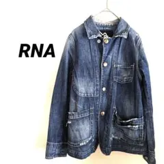 5087K アールエヌエー デニムカバーオール M ダメージ加工 ヴィンテージ風