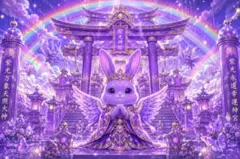 ゴールドファンタジーアート 猫とウサギのイラストポスターa4額付き発送♥レア♥ ゴールドファンタジーアート 猫とウサギのイラストポスターa4額付き