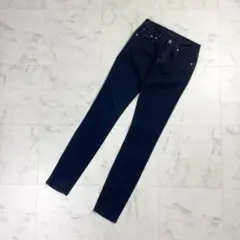 美品 ラルフローレン ストレッチスキニーデニムパンツ 黒 サイズ25*ND430