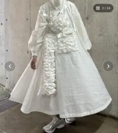 【新品未使用】 PERNA チュールフリルジャケット フリーサイズ ラポミ プチ LA POMME petit Princess Lace Frill Jacket