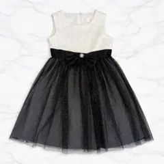 マザウェイズ 120 フォーマル 女の子 キッズ ドレス モノトーン リボン