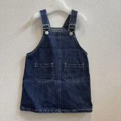 【美品】BREEZE ブリーズ デニム ジャンパースカート サロペット 100
