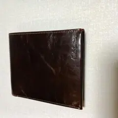 ポールスミス カンガルー レザーブラウン メンズ 二つ折り財布