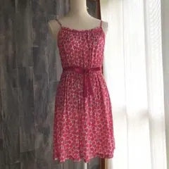 ZARA BASIC 新品未使用 ワンピース フューシャ フラワープリント 花柄