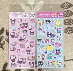 サンリオキャラクターズ ラメ入り樹脂もりシール 2種セット