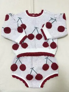 BREEZEチェリー柄 ニットセーターセット