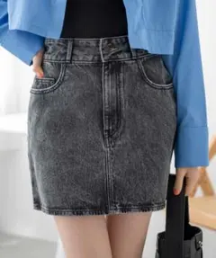 WEGO 台形デニムミニスカート