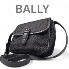 良品　オールドBALLY　ショルダーバッグ　イタリア製　黒　Bロゴ