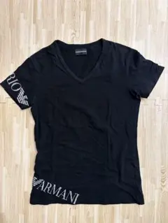 EMPORIO ARMANI ブラック Vネック Tシャツ L