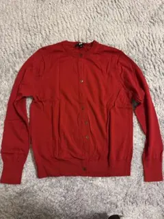 ユニクロレッド カーディガン Lサイズ 長袖