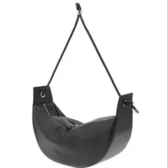 【美品】ELENDEEKブラックスムースレザー風　ショルダーバックのサムネイル