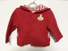 ミキハウス　miki HOUSE 90cm 赤カーディガン