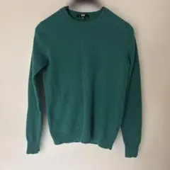 UNIQLO カシミヤ クルーネックセーターS グリーン