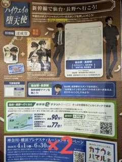 JR東日本 名探偵コナン スタンプラリー スタンプ帳 仙台駅押印済 3枚