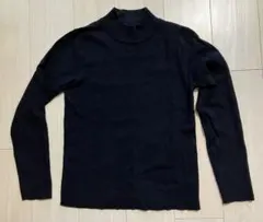 グローバルワーク GLOBAL WORK メルティハイネックリブプルオーバー 黒