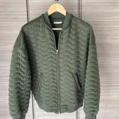 ZARA オリーブグリーン キルティングジャンパー M