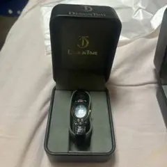 Design Time ブラック アナログ腕時計