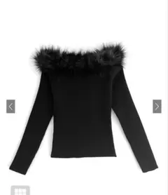 GRL 三上悠亜　ファーオフショルダーニットトップス[an1271] ワンホン