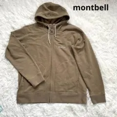 【モンベル】コットンジップパーカー メンズM 茶 裏起毛 mont-bellのサムネイル