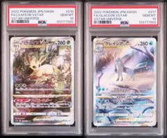 ②【PSA10・連番】 リーフィアVSTAR グレイシアVSTAR SAR