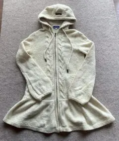 バーバリーブルーレーベル　フリル裾　フード付　カーディガン　ジップ　38