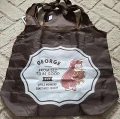 新品　おさるのジョージ エコバッグ ブラウン