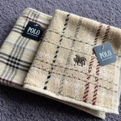 POLO タオルハンカチ 2枚セット チェック柄のサムネイル
