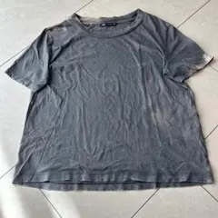 ZARA 半袖Tシャツ ウォッシュ加工 グレー L