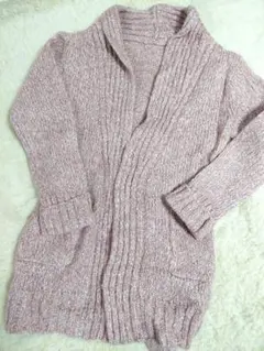 Mサイズ 長袖カーディガン ウエストリボン付き