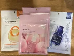 Dr.GビタミンCマスク+Anuaピーチ70マスク+イニスフリーレチノールマスク