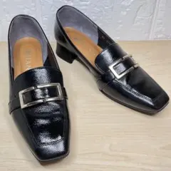 Mollini モリーニ パンプス スクエアトゥ ローファー ブラック 美品 