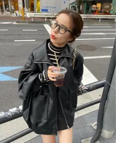 ♡*♡様 【CIAOPANIC TYPY】フェイクレザー2WAYスタンドブルゾン