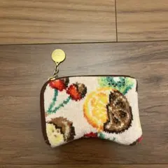 feilerフルーツ柄刺繍ポーチ