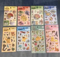 【韓国限定】ポケモン シール 8種セット 韓国ダイソー