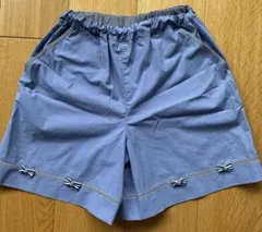 ファミリア　キュロット　ショートパンツ　150 水色
